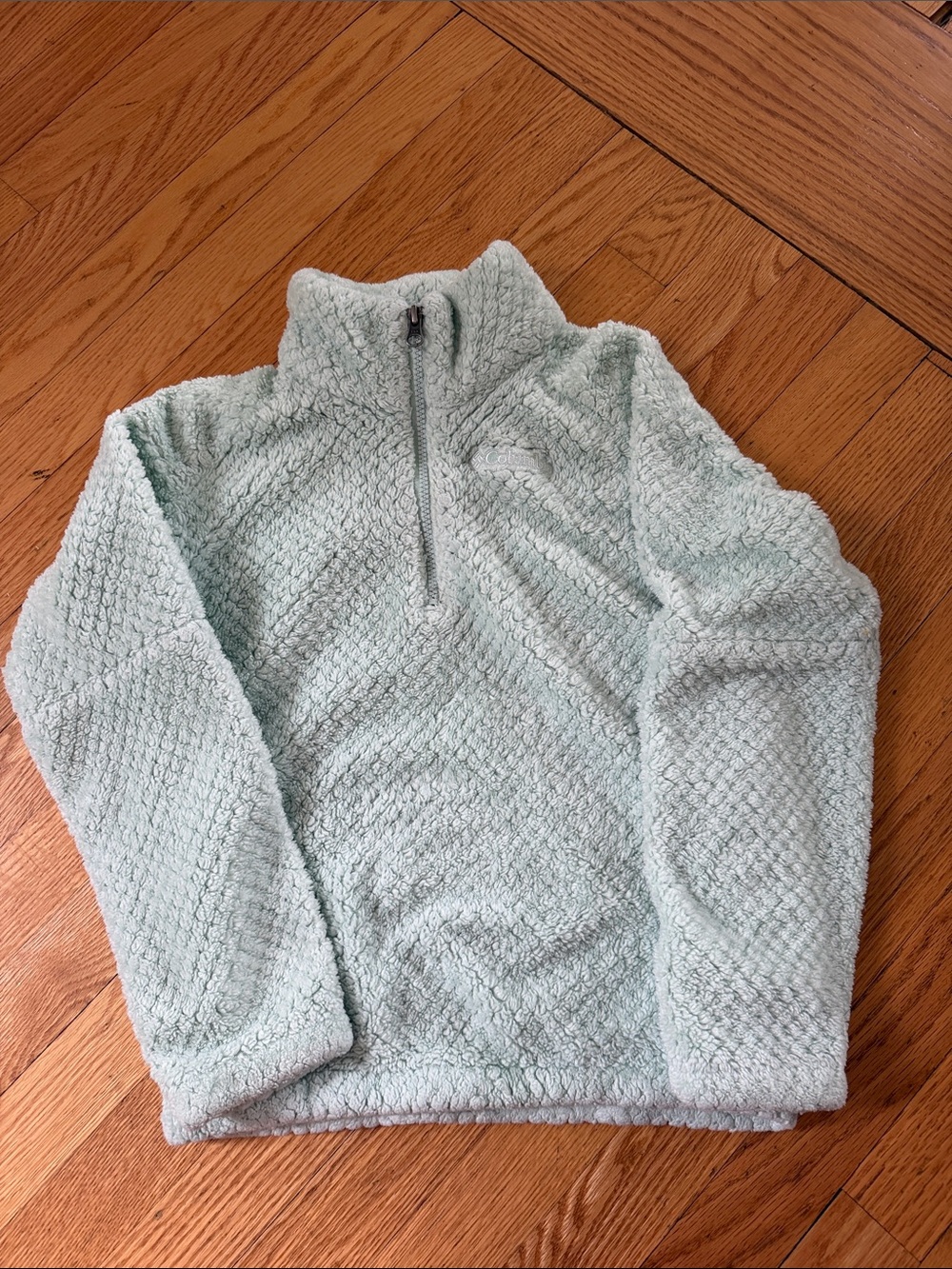 Columbia Light Mint Sherpa Half-Zip Pullover